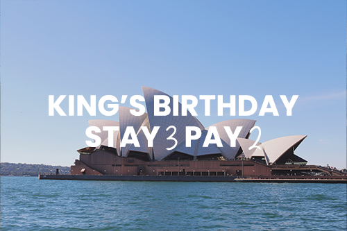 Stay 3 Pay 2 this King's Birthday Long Weekend
